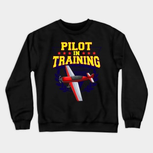 Pilot In Training Airplane Future Pilot Crewneck Sweatshirt